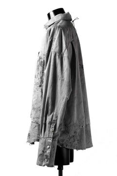 画像をギャラリービューアに読み込む, RESURRECTION x LOOM Re-production DYEING OVERFIT SHIRT (GRAY)