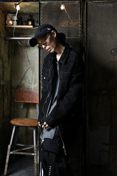 Load image into Gallery viewer, ISAMU KATAYAMA BACKLASH SUEDE COVER ALL BLOUSON / JAPAN CALF (WHITE TANNED / BLACK)