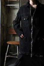 Load image into Gallery viewer, ISAMU KATAYAMA BACKLASH SUEDE COVER ALL BLOUSON / JAPAN CALF (WHITE TANNED / BLACK)