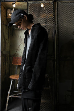 Load image into Gallery viewer, ISAMU KATAYAMA BACKLASH SUEDE COVER ALL BLOUSON / JAPAN CALF (WHITE TANNED / BLACK)