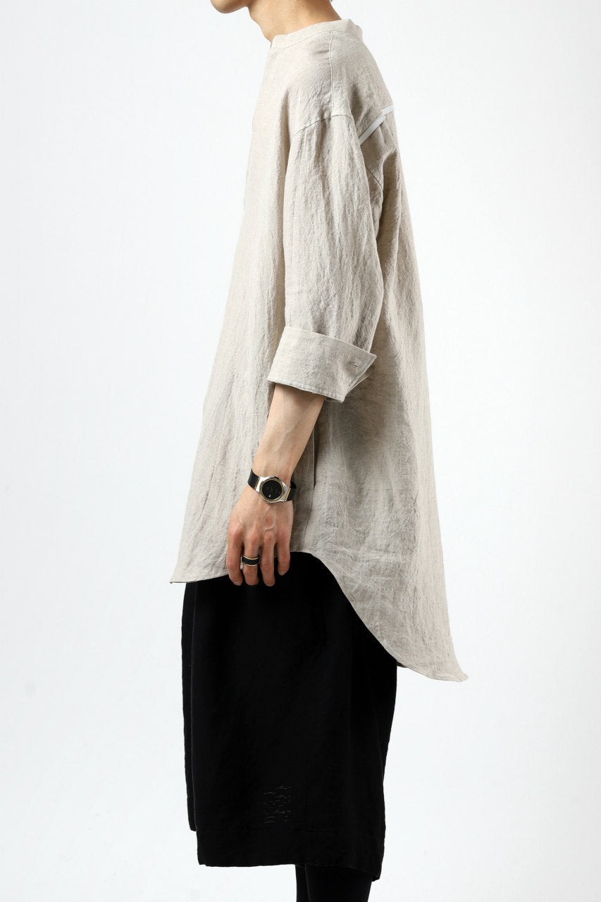 画像をギャラリービューアに読み込む, ISAMU KATAYAMA BACKLASH SOFT LINEN SKIPPER SHIRT (BEIGE)