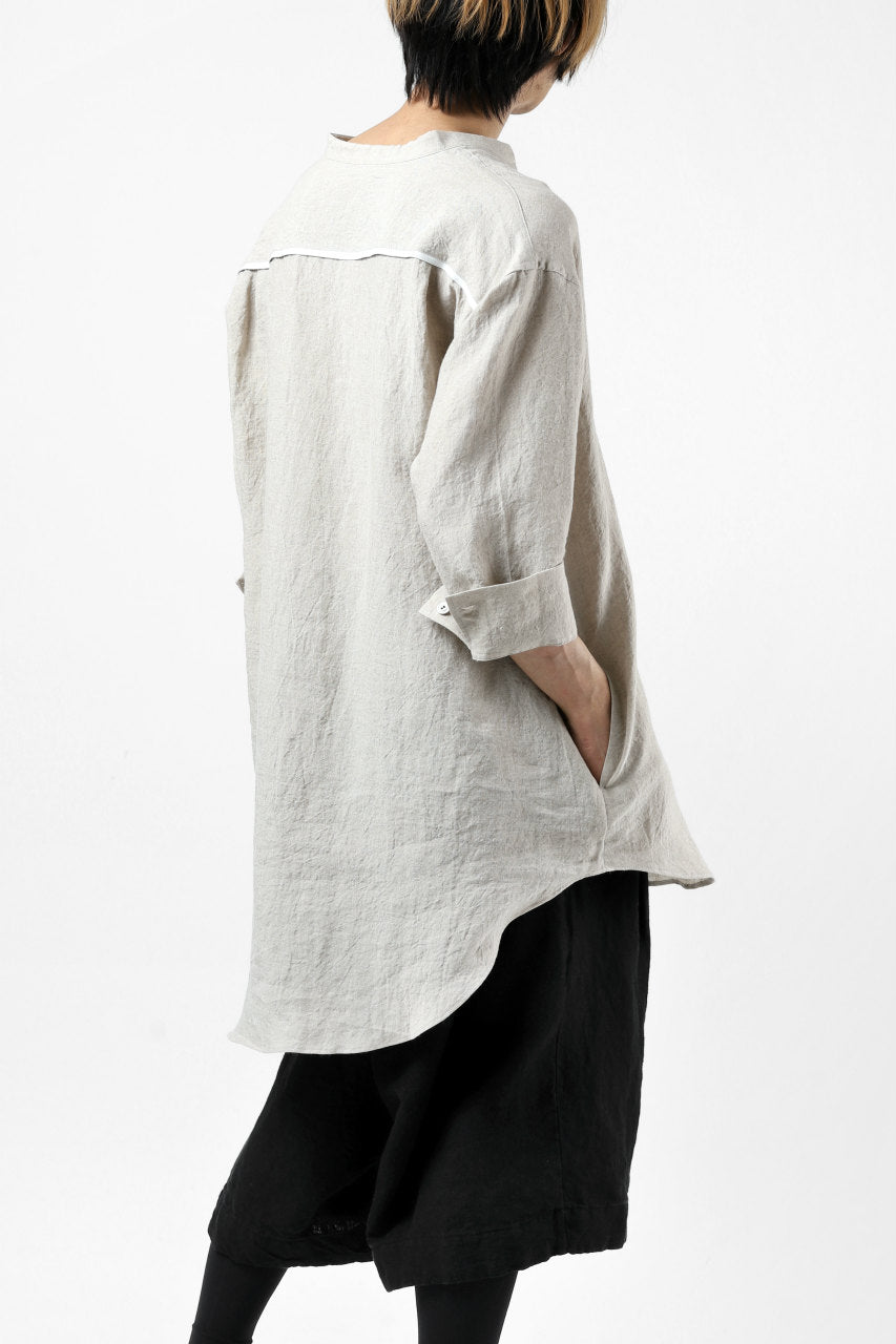 画像をギャラリービューアに読み込む, ISAMU KATAYAMA BACKLASH SOFT LINEN SKIPPER SHIRT (BEIGE)