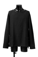 Load image into Gallery viewer, ISAMU KATAYAMA BACKLASH LONG SLEEVE PULLOVER SHIRT / DOBBY LINEN-COTTON (BLACK)