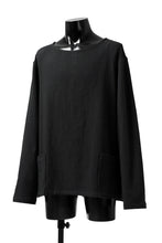 Load image into Gallery viewer, ISAMU KATAYAMA BACKLASH LONG SLEEVE PULLOVER SHIRT / DOBBY LINEN-COTTON (BLACK)