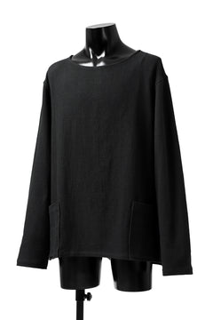 Load image into Gallery viewer, ISAMU KATAYAMA BACKLASH LONG SLEEVE PULLOVER SHIRT / DOBBY LINEN-COTTON (BLACK)