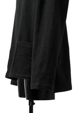 Load image into Gallery viewer, ISAMU KATAYAMA BACKLASH LONG SLEEVE PULLOVER SHIRT / DOBBY LINEN-COTTON (BLACK)