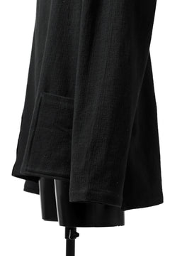 Load image into Gallery viewer, ISAMU KATAYAMA BACKLASH LONG SLEEVE PULLOVER SHIRT / DOBBY LINEN-COTTON (BLACK)
