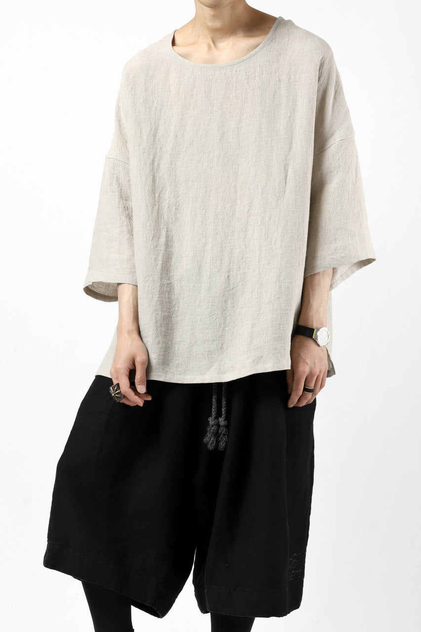 画像をギャラリービューアに読み込む, ISAMU KATAYAMA BACKLASH SOFT LINEN PULLOVER SHIRT (BEIGE)