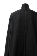 Load image into Gallery viewer, ISAMU KATAYAMA BACKLASH LONG SLEEVE PULLOVER SHIRT / DOBBY LINEN-COTTON (BLACK)