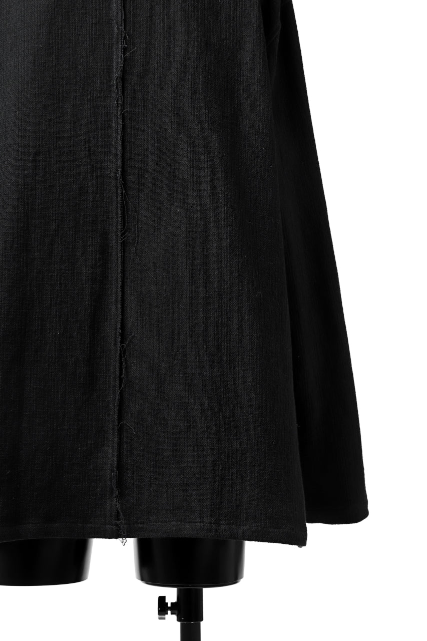 Load image into Gallery viewer, ISAMU KATAYAMA BACKLASH LONG SLEEVE PULLOVER SHIRT / DOBBY LINEN-COTTON (BLACK)