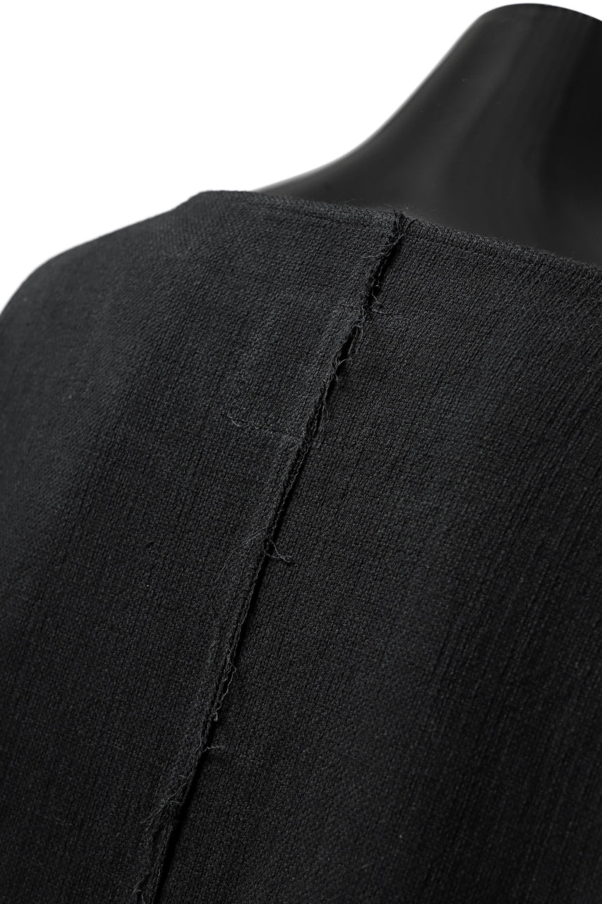 Load image into Gallery viewer, ISAMU KATAYAMA BACKLASH LONG SLEEVE PULLOVER SHIRT / DOBBY LINEN-COTTON (BLACK)