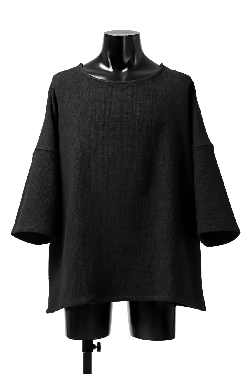Load image into Gallery viewer, ISAMU KATAYAMA BACKLASH RELAX FIT PULLOVER SHIRT / DOBBY LINEN-COTTON (BLACK)