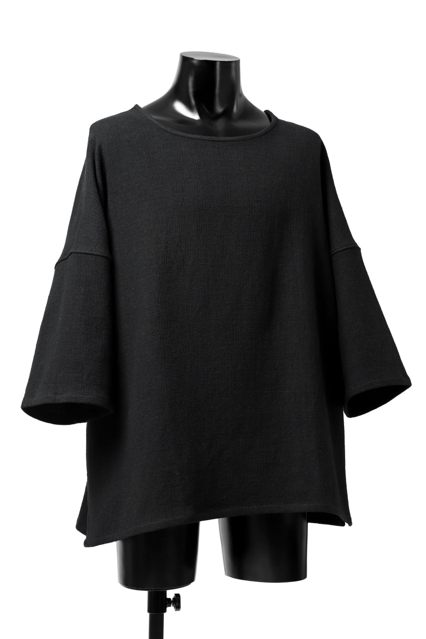 Load image into Gallery viewer, ISAMU KATAYAMA BACKLASH RELAX FIT PULLOVER SHIRT / DOBBY LINEN-COTTON (BLACK)