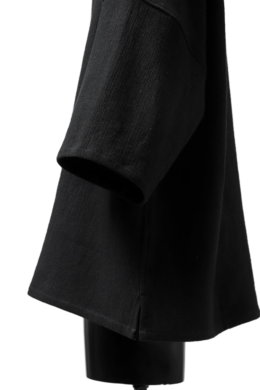 Load image into Gallery viewer, ISAMU KATAYAMA BACKLASH RELAX FIT PULLOVER SHIRT / DOBBY LINEN-COTTON (BLACK)