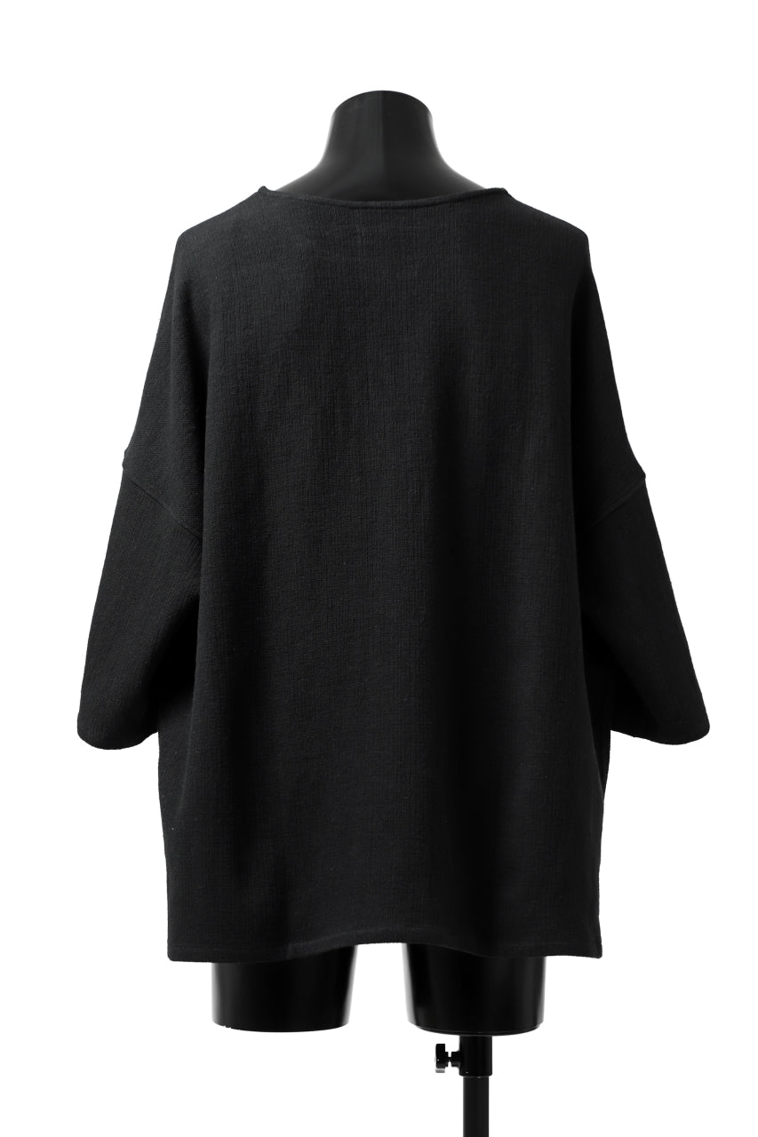 Load image into Gallery viewer, ISAMU KATAYAMA BACKLASH RELAX FIT PULLOVER SHIRT / DOBBY LINEN-COTTON (BLACK)