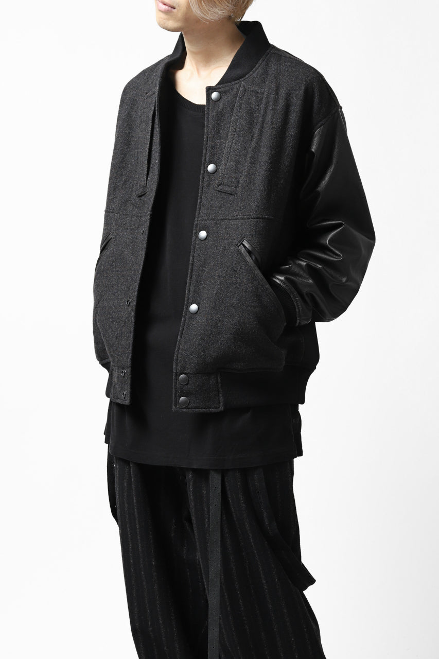 画像をギャラリービューアに読み込む, CHANGES VINTAGE REMAKE VARSITY JACKET (MULTI BLACK #B)