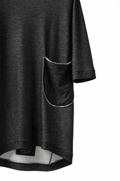 画像をギャラリービューアに読み込む, SOSNOVSKA exclusive DOUBLE JERSEY TOPS with PATCH DETAIL (BLACK x GREY)