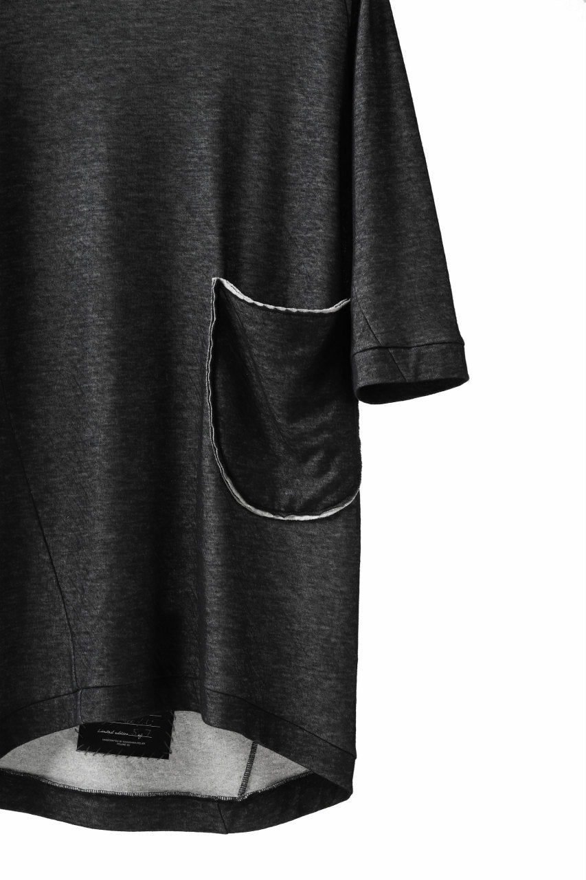 画像をギャラリービューアに読み込む, SOSNOVSKA exclusive DOUBLE JERSEY TOPS with PATCH DETAIL (BLACK x GREY)