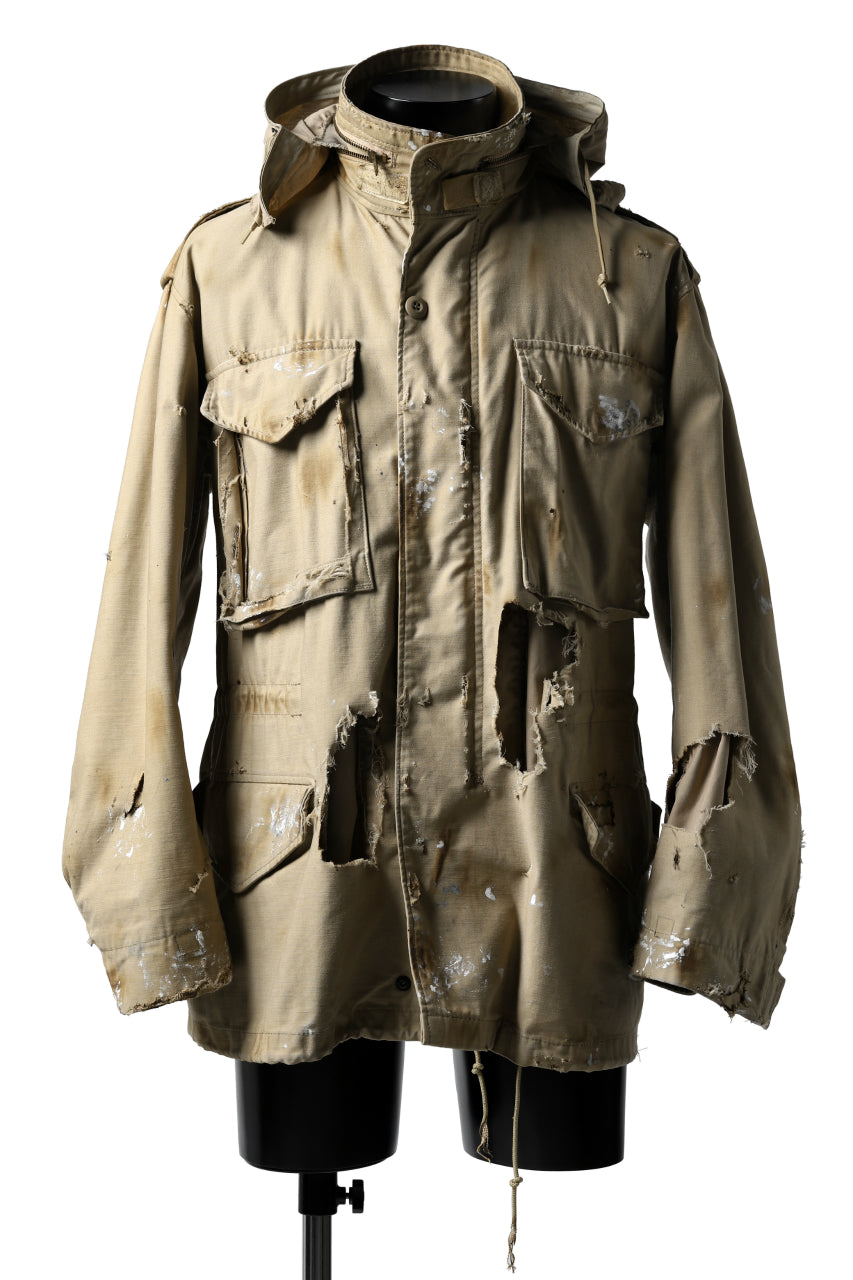 画像をギャラリービューアに読み込む, RESURRECTION HANDMADE vintage damage M-65 jacket (DESIRT BEIGE)