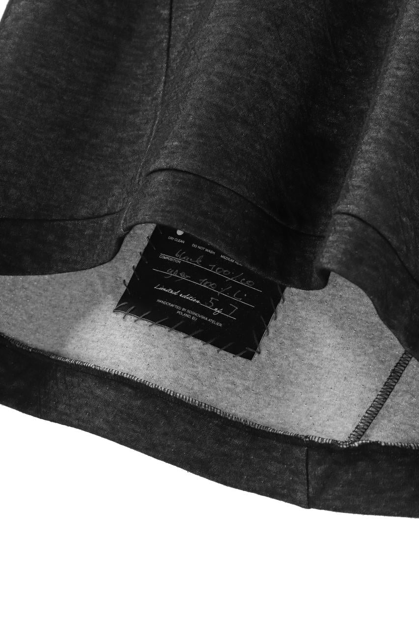 画像をギャラリービューアに読み込む, SOSNOVSKA exclusive DOUBLE JERSEY TOPS with PATCH DETAIL (BLACK x GREY)