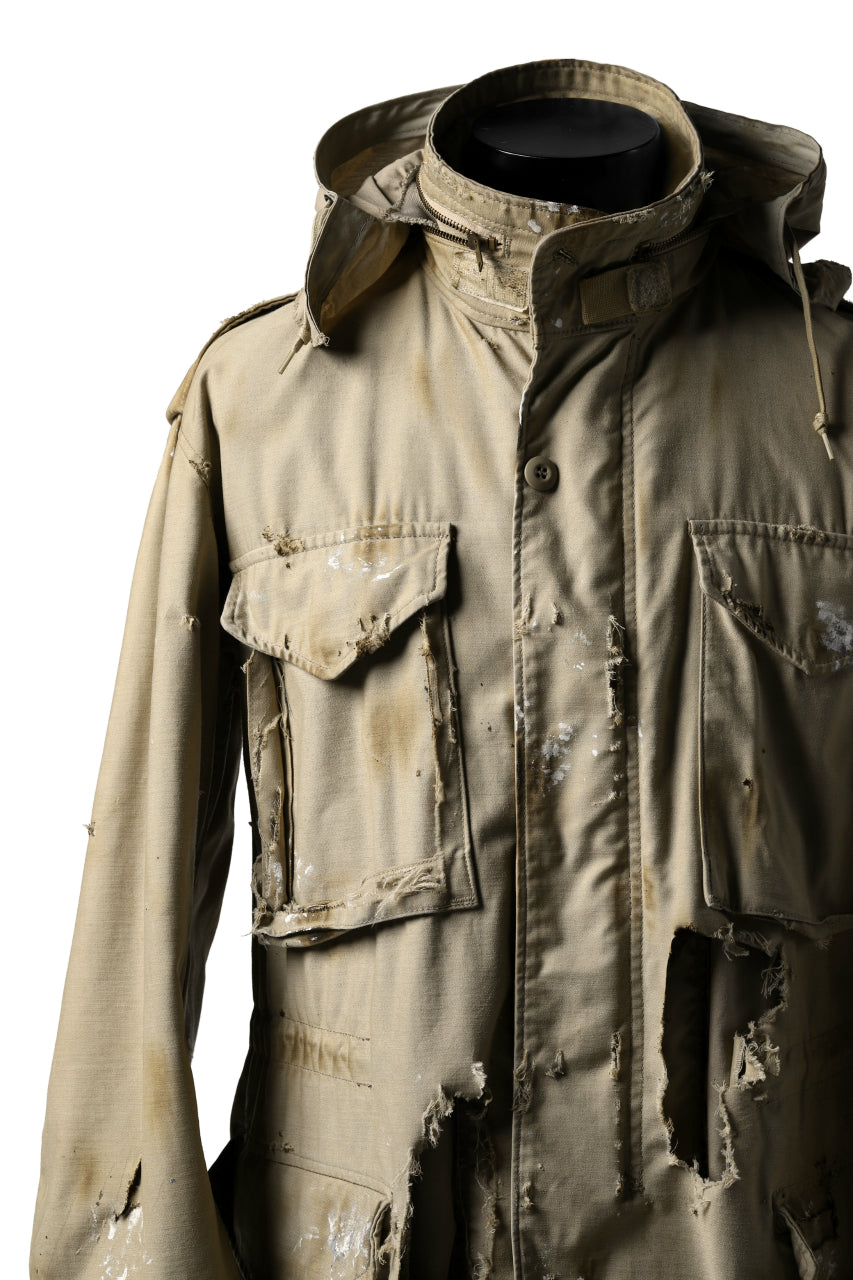 画像をギャラリービューアに読み込む, RESURRECTION HANDMADE vintage damage M-65 jacket (DESIRT BEIGE)