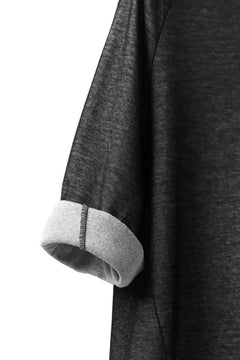 画像をギャラリービューアに読み込む, SOSNOVSKA exclusive DOUBLE JERSEY TOPS with PATCH DETAIL (BLACK x GREY)