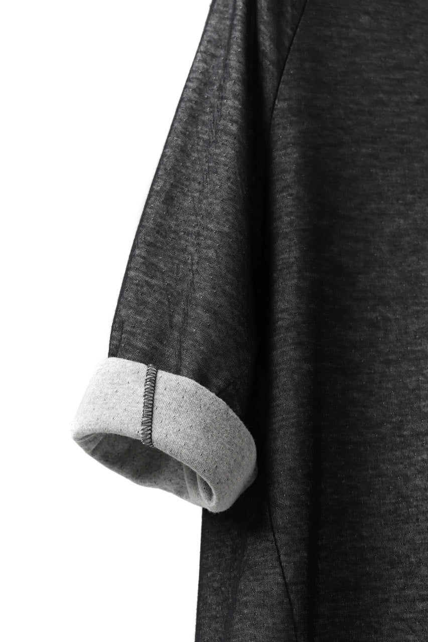 画像をギャラリービューアに読み込む, SOSNOVSKA exclusive DOUBLE JERSEY TOPS with PATCH DETAIL (BLACK x GREY)