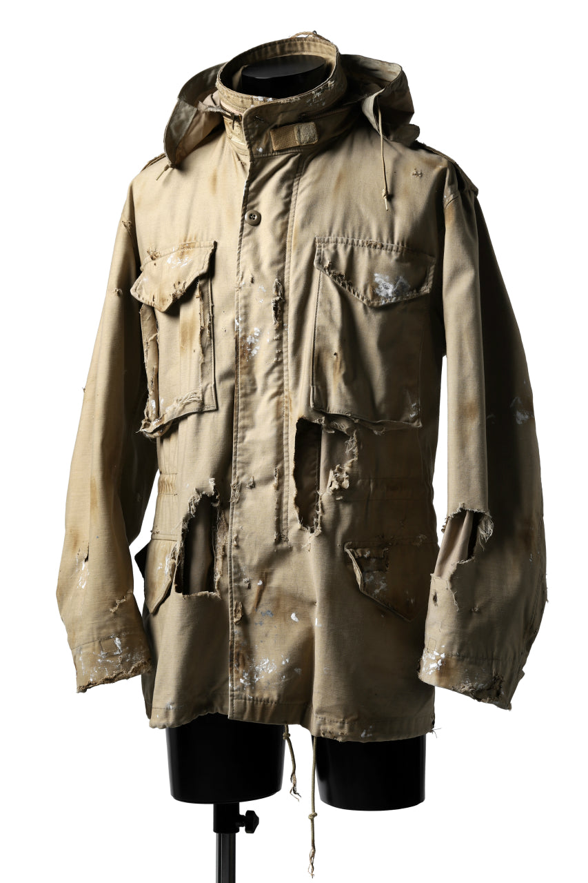 画像をギャラリービューアに読み込む, RESURRECTION HANDMADE vintage damage M-65 jacket (DESIRT BEIGE)