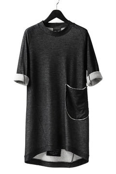 画像をギャラリービューアに読み込む, SOSNOVSKA exclusive DOUBLE JERSEY TOPS with PATCH DETAIL (BLACK x GREY)