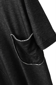 画像をギャラリービューアに読み込む, SOSNOVSKA exclusive DOUBLE JERSEY TOPS with PATCH DETAIL (BLACK x GREY)