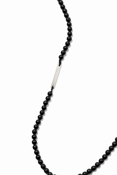 画像をギャラリービューアに読み込む, KLASICA TOPOL BEADS NECKLACE / ONYX+SILVER (MAT BLACK)