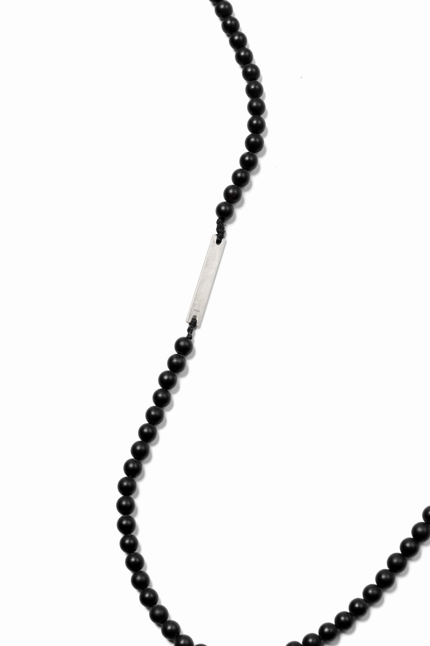 画像をギャラリービューアに読み込む, KLASICA TOPOL BEADS NECKLACE / ONYX+SILVER (MAT BLACK)