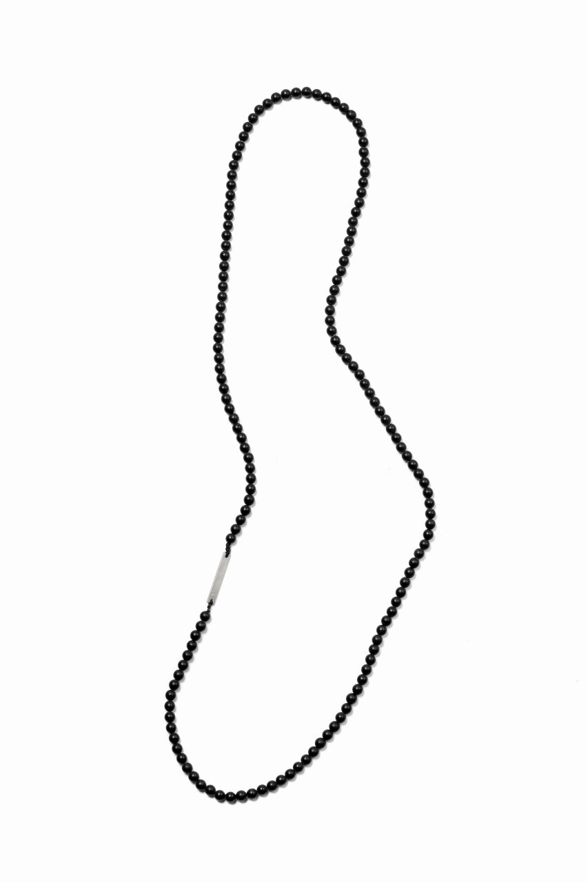 画像をギャラリービューアに読み込む, KLASICA TOPOL BEADS NECKLACE / ONYX+SILVER (MAT BLACK)