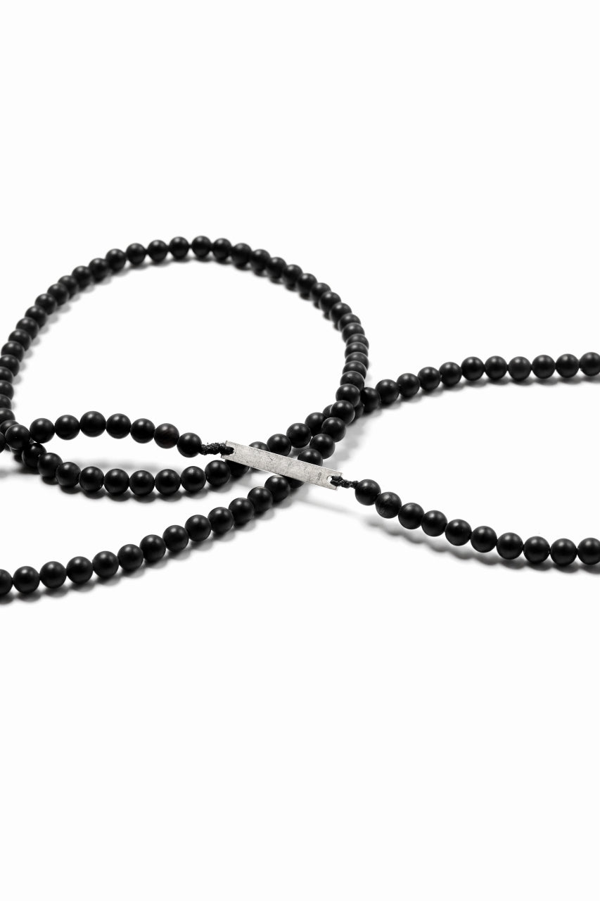 画像をギャラリービューアに読み込む, KLASICA TOPOL BEADS NECKLACE / ONYX+SILVER (MAT BLACK)