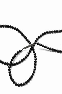 画像をギャラリービューアに読み込む, KLASICA TOPOL BEADS NECKLACE / ONYX+SILVER (MAT BLACK)