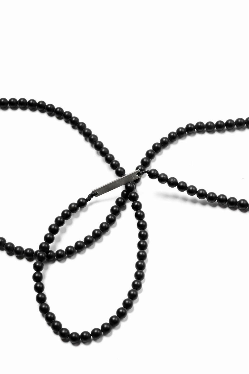 画像をギャラリービューアに読み込む, KLASICA TOPOL BEADS NECKLACE / ONYX+SILVER (MAT BLACK)