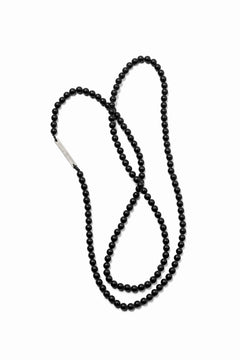 画像をギャラリービューアに読み込む, KLASICA TOPOL BEADS NECKLACE / ONYX+SILVER (MAT BLACK)
