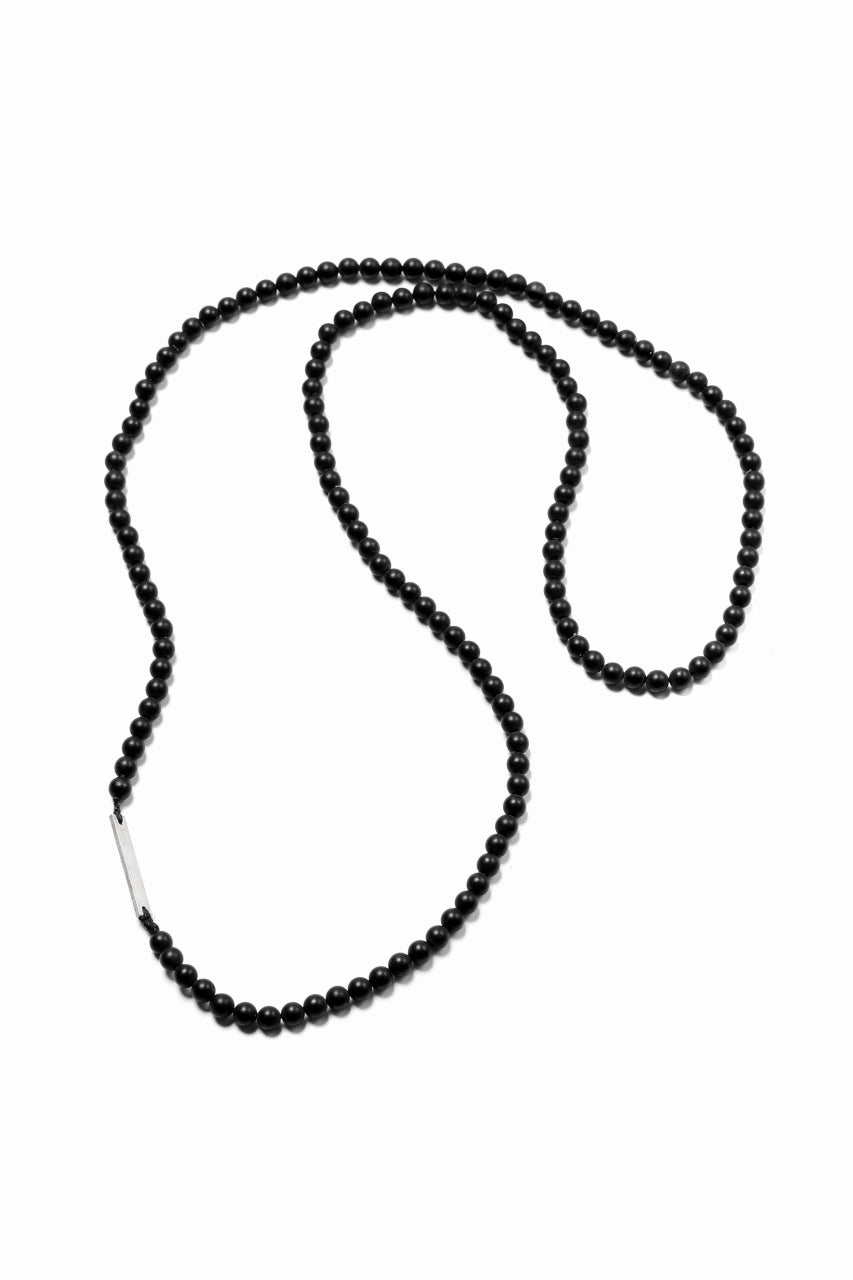 画像をギャラリービューアに読み込む, KLASICA TOPOL BEADS NECKLACE / ONYX+SILVER (MAT BLACK)