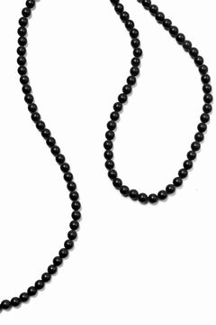 画像をギャラリービューアに読み込む, KLASICA TOPOL BEADS NECKLACE / ONYX+SILVER (MAT BLACK)