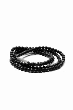 画像をギャラリービューアに読み込む, KLASICA TOPOL BEADS NECKLACE / ONYX+SILVER (MAT BLACK)