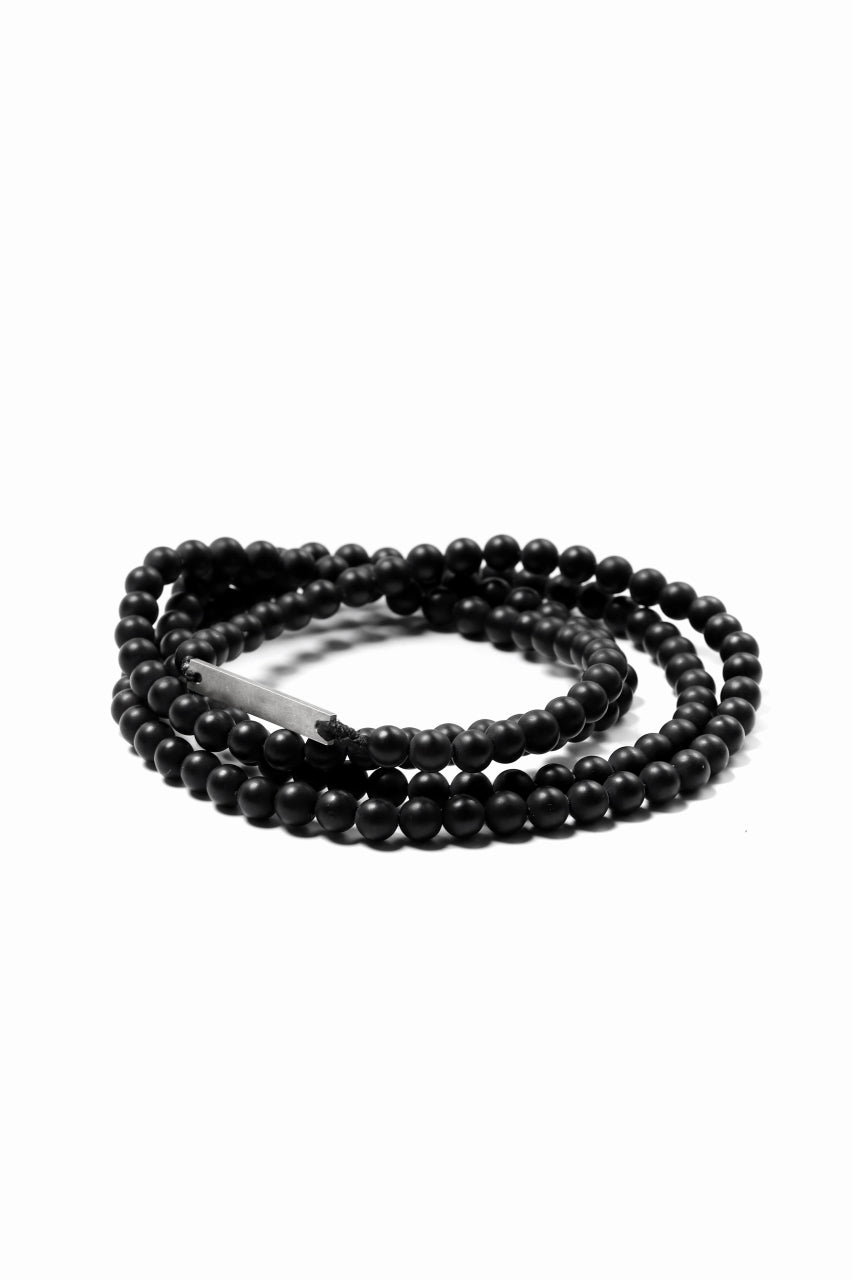 画像をギャラリービューアに読み込む, KLASICA TOPOL BEADS NECKLACE / ONYX+SILVER (MAT BLACK)