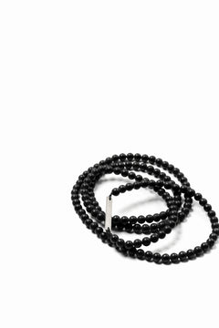 画像をギャラリービューアに読み込む, KLASICA TOPOL BEADS NECKLACE / ONYX+SILVER (MAT BLACK)