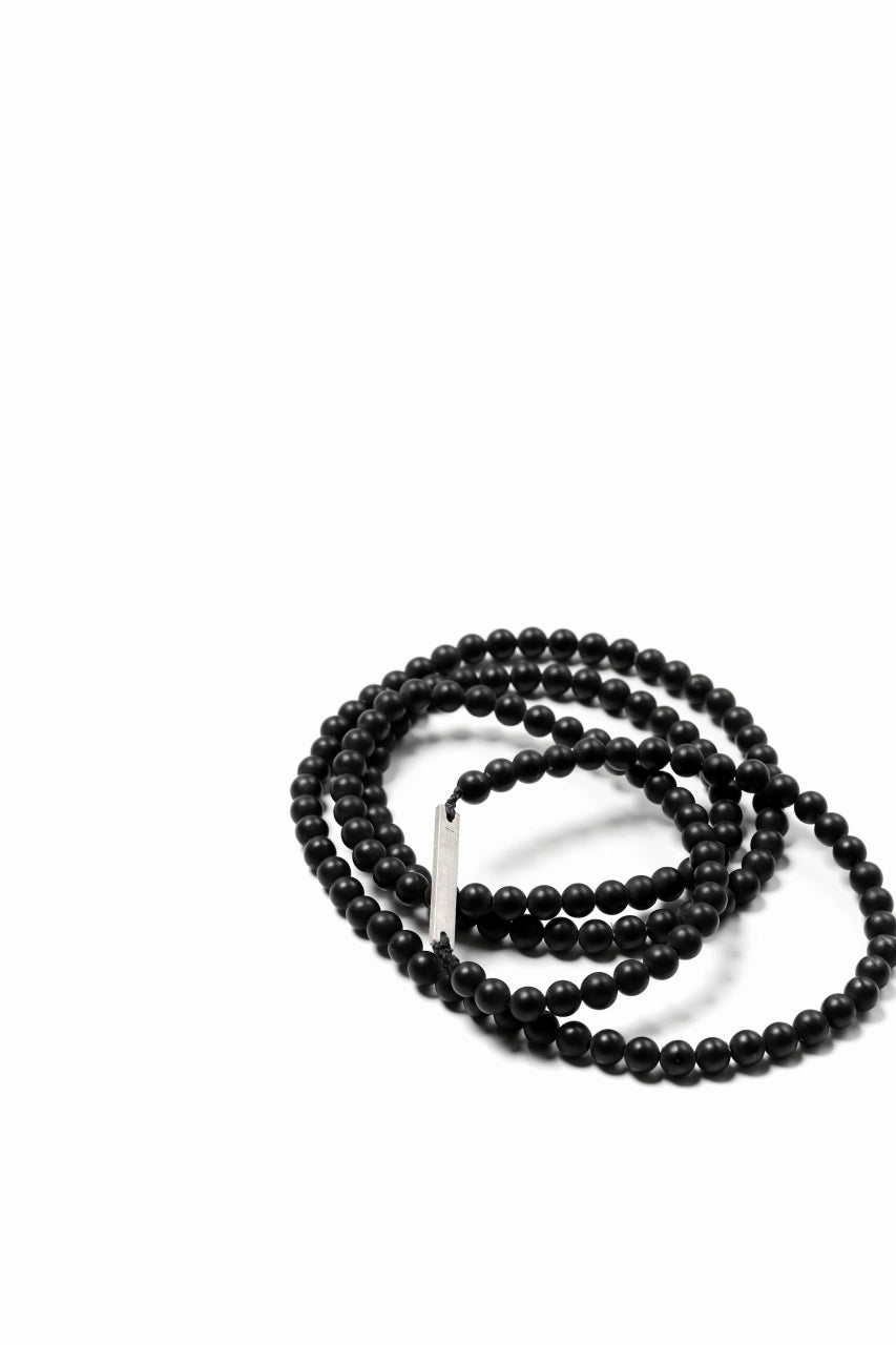 画像をギャラリービューアに読み込む, KLASICA TOPOL BEADS NECKLACE / ONYX+SILVER (MAT BLACK)