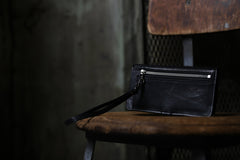 Load image into Gallery viewer, ISAMU KATAYAMA BACKLASH SMART PHONE CASE / PURSE LARGE / ITALY DOUBLE SHOULDER (BLACK)