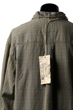 画像をギャラリービューアに読み込む, RESURRECTION HANDMADE vintage damage plaid shirt (KHAKI BEIGE)