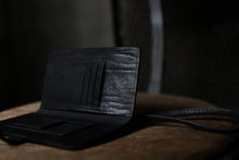 Load image into Gallery viewer, ISAMU KATAYAMA BACKLASH SMART PHONE CASE / PURSE LARGE / ITALY DOUBLE SHOULDER (BLACK)