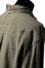 画像をギャラリービューアに読み込む, RESURRECTION HANDMADE vintage damage plaid shirt (KHAKI BEIGE)