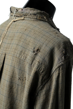 画像をギャラリービューアに読み込む, RESURRECTION HANDMADE vintage damage plaid shirt (KHAKI BEIGE)