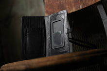 Load image into Gallery viewer, ISAMU KATAYAMA BACKLASH SMART PHONE CASE / PURSE LARGE / ITALY DOUBLE SHOULDER (BLACK)