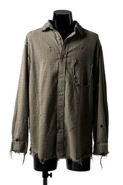 画像をギャラリービューアに読み込む, RESURRECTION HANDMADE vintage damage plaid shirt (KHAKI BEIGE)